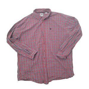 Cinch Men's Size XL Red Long Sleeve Button Down Western Shirt